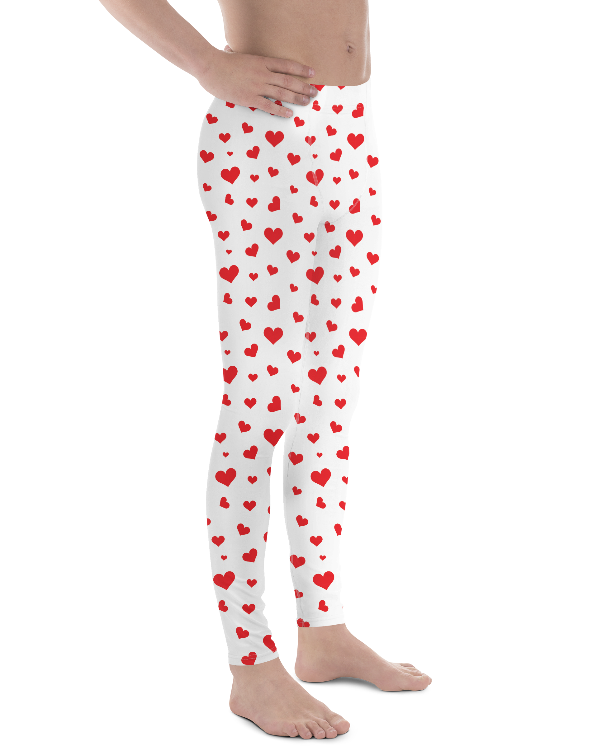 Red Hearts Meggings - Gearbunch Men's Leggings