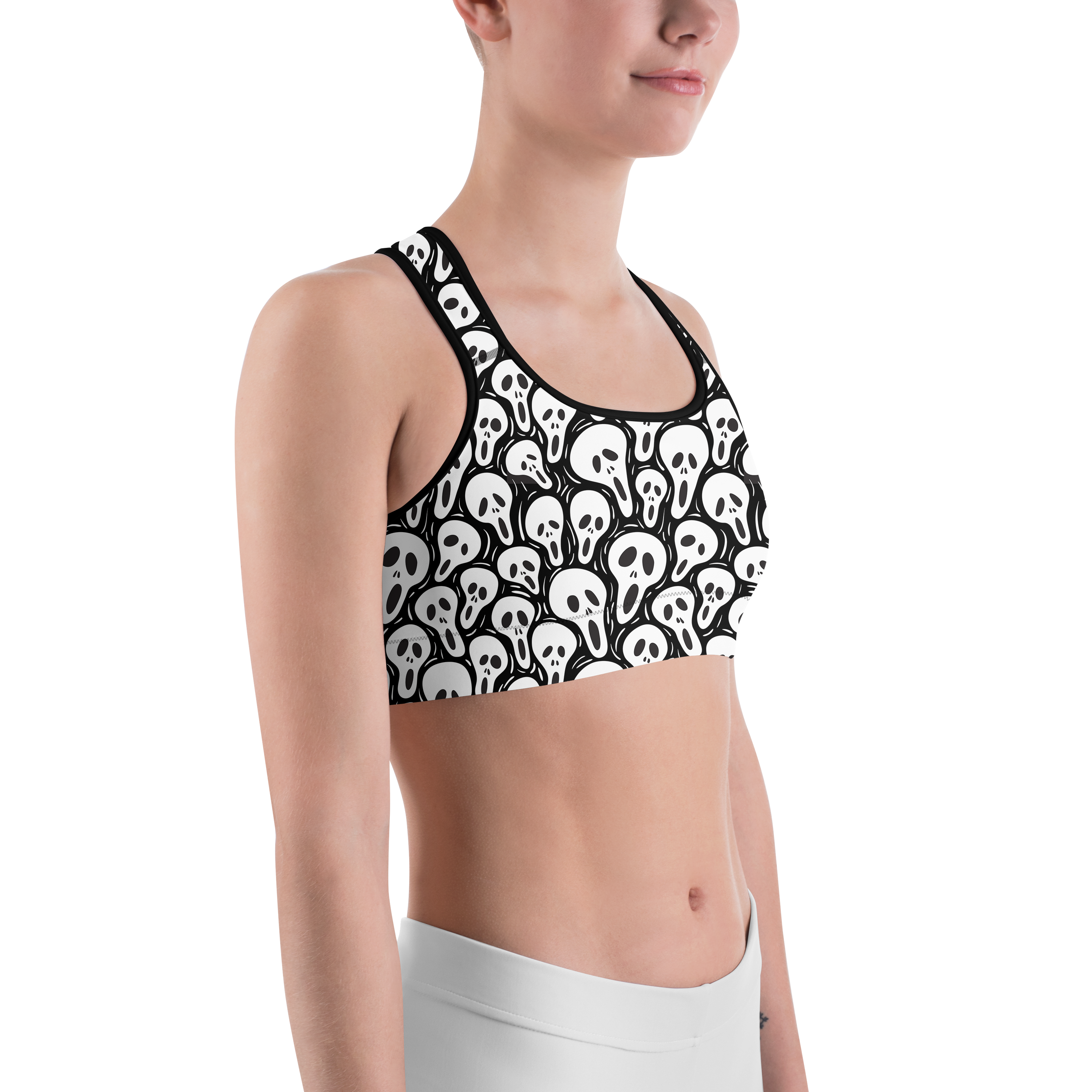 Ghost Face Sports Bra - Gearbunch