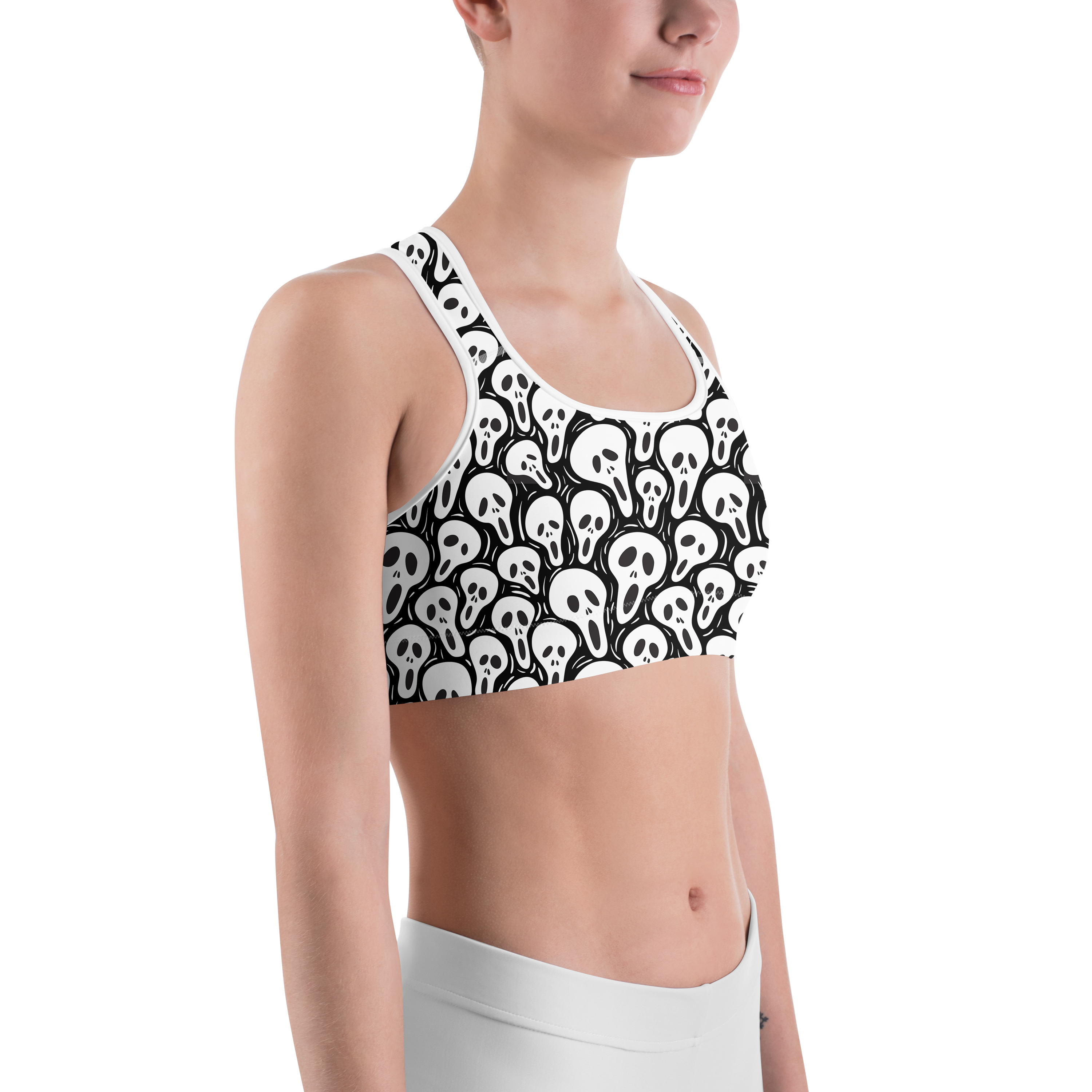 Ghost Face Sports Bra - Gearbunch