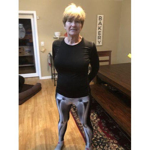 Womens Workout Yoga Realistic skeleton Leggings Black/White | Gearbunch.com