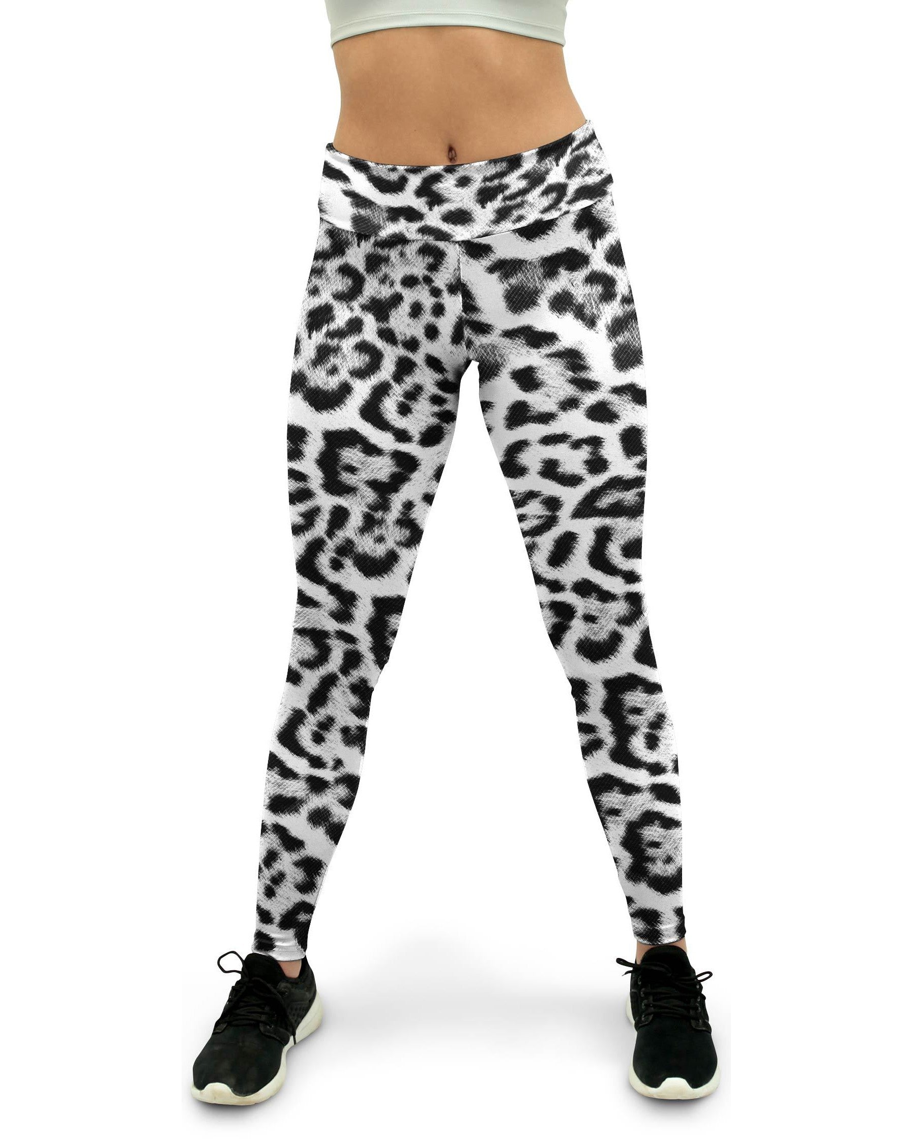 Snow Leopard Skin Women's Yoga Pants Gearbunch