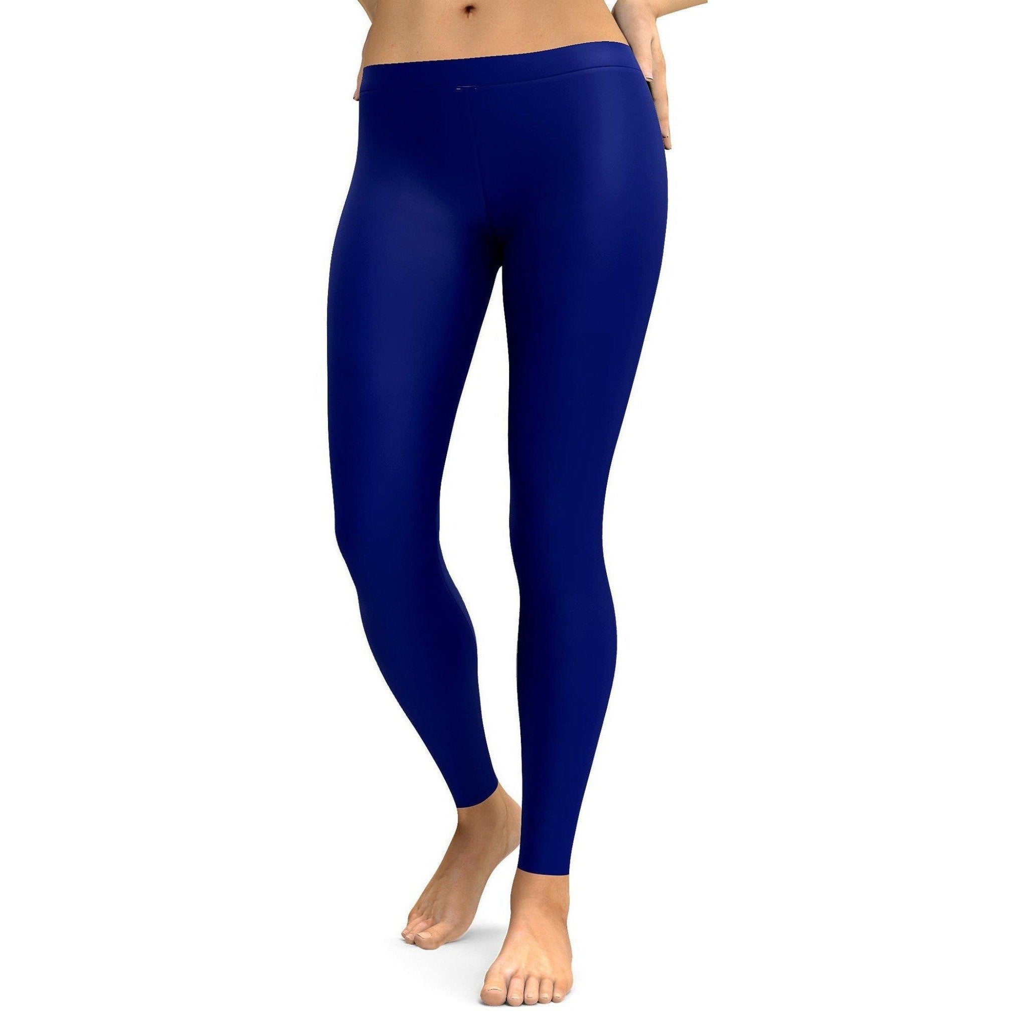 Womens Solid Ocean Blue everyda Leggings Perfect for yoga, running, gym workouts