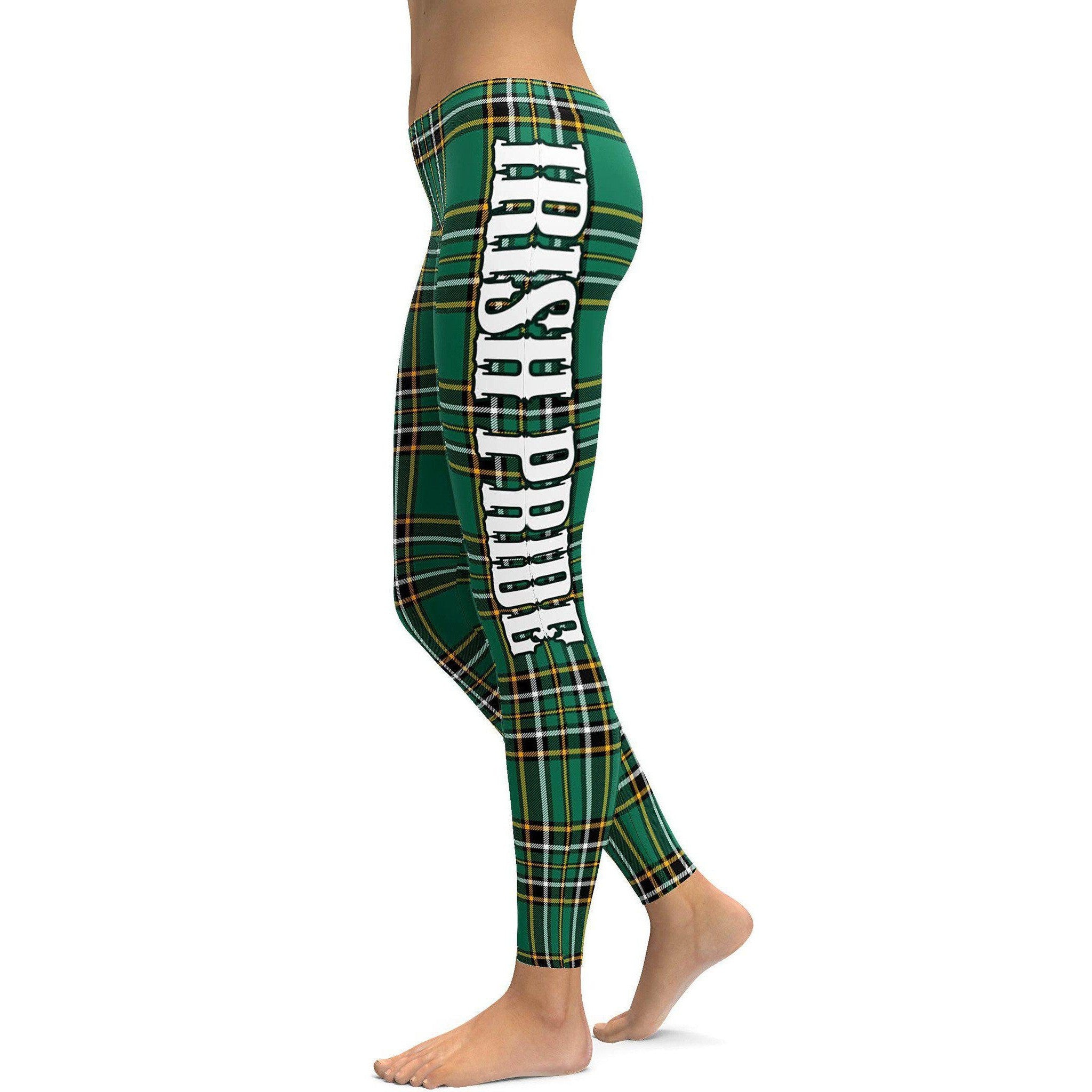 Irish_Pride_Green_Tartan_Kilt_Leggings_Yoga_Pants_For_Women