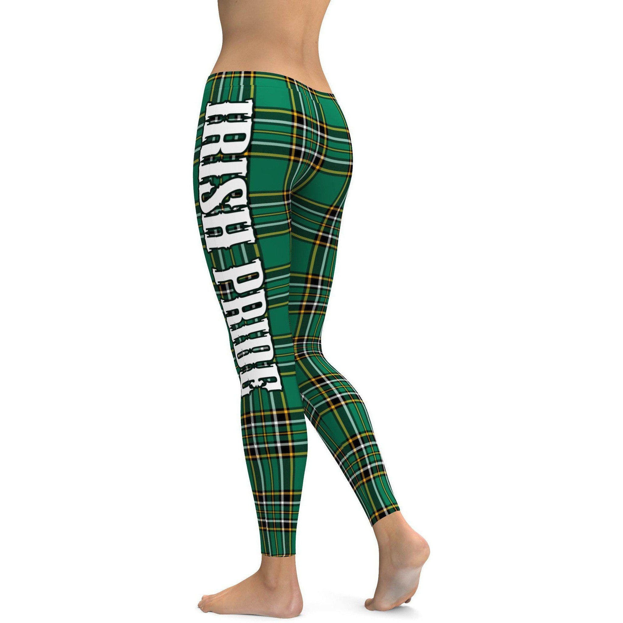Irish_Pride_Green_Tartan_Kilt_Leggings_Yoga_Pants_For_Women
