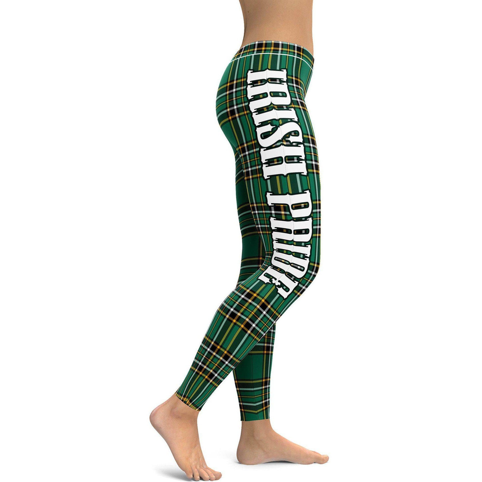 Irish_Pride_Green_Tartan_Kilt_Leggings_Yoga_Pants_For_Women