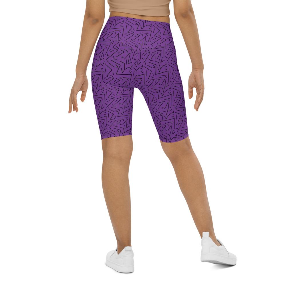 Womens Bike Shorts Purple Black Line | Gearbunch.com
