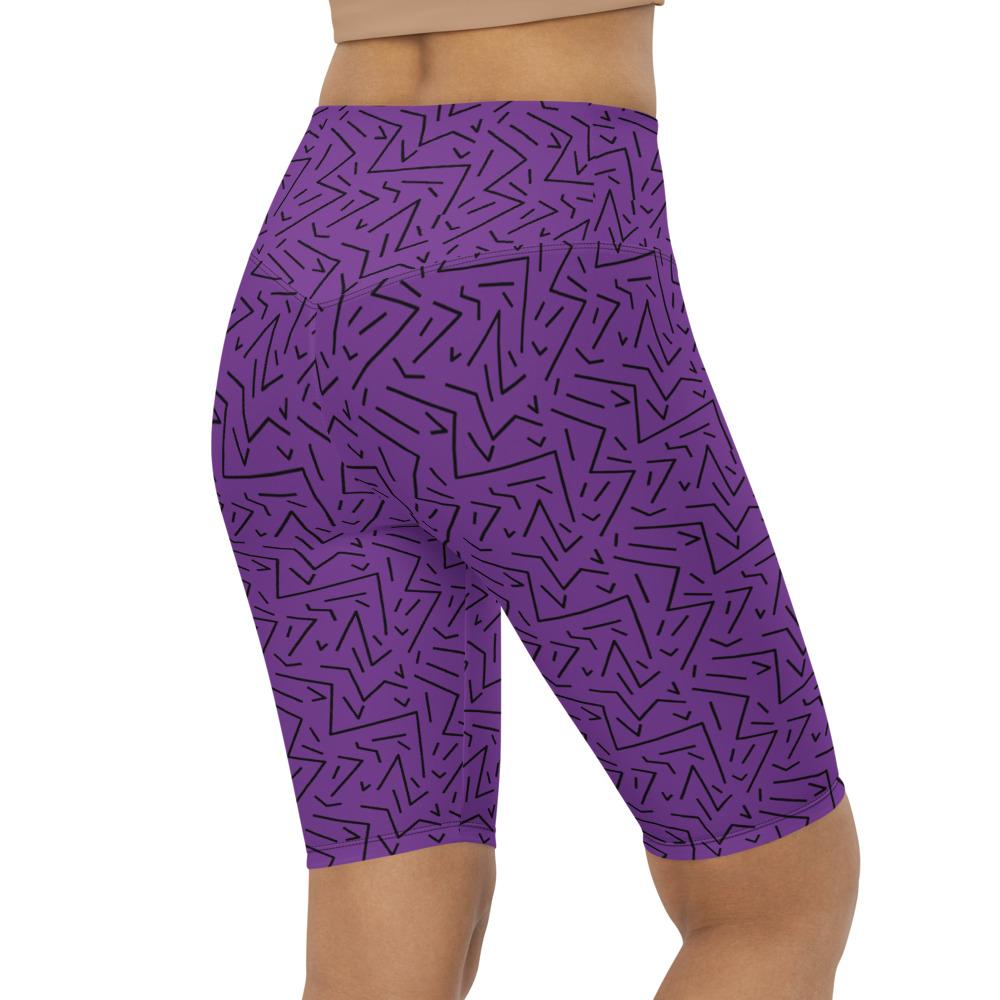 Womens Bike Shorts Purple Black Line | Gearbunch.com