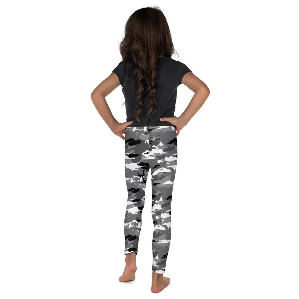 Black & White Camo Kid's Leggings Gearbunch
