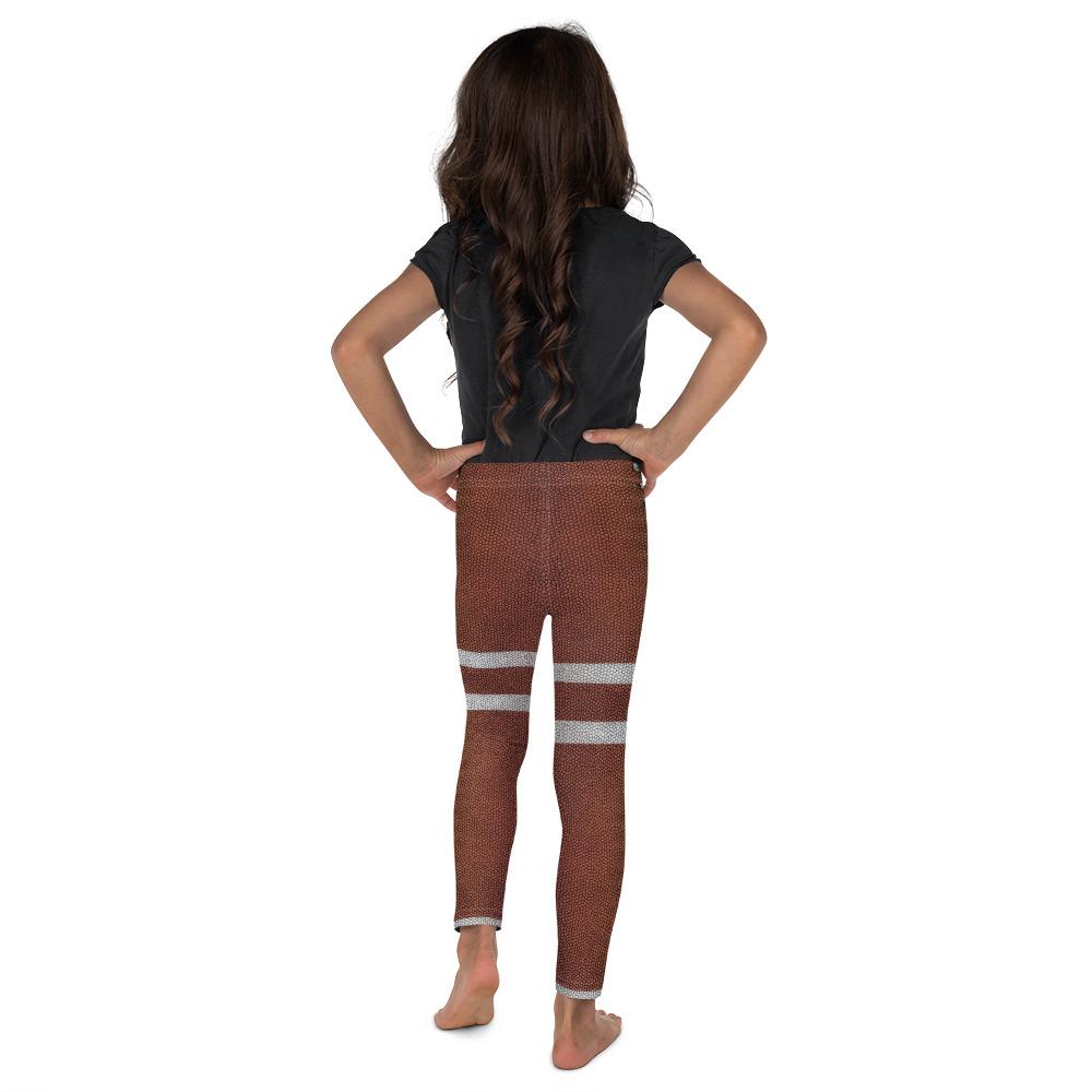 Kids Children American Football Leggings Brown/White | Gearbunch.com