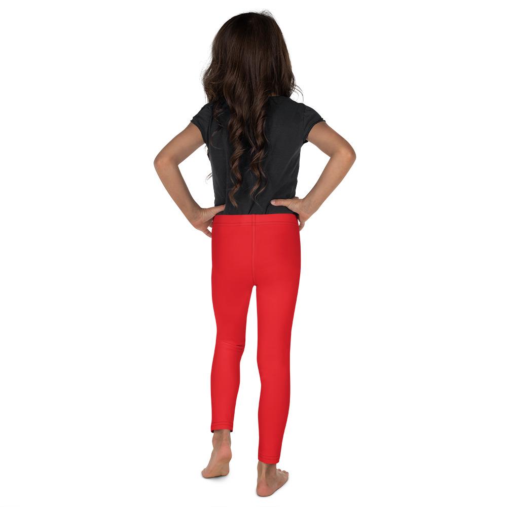 Kids Children Solid Hot Red Leggings | Gearbunch.com