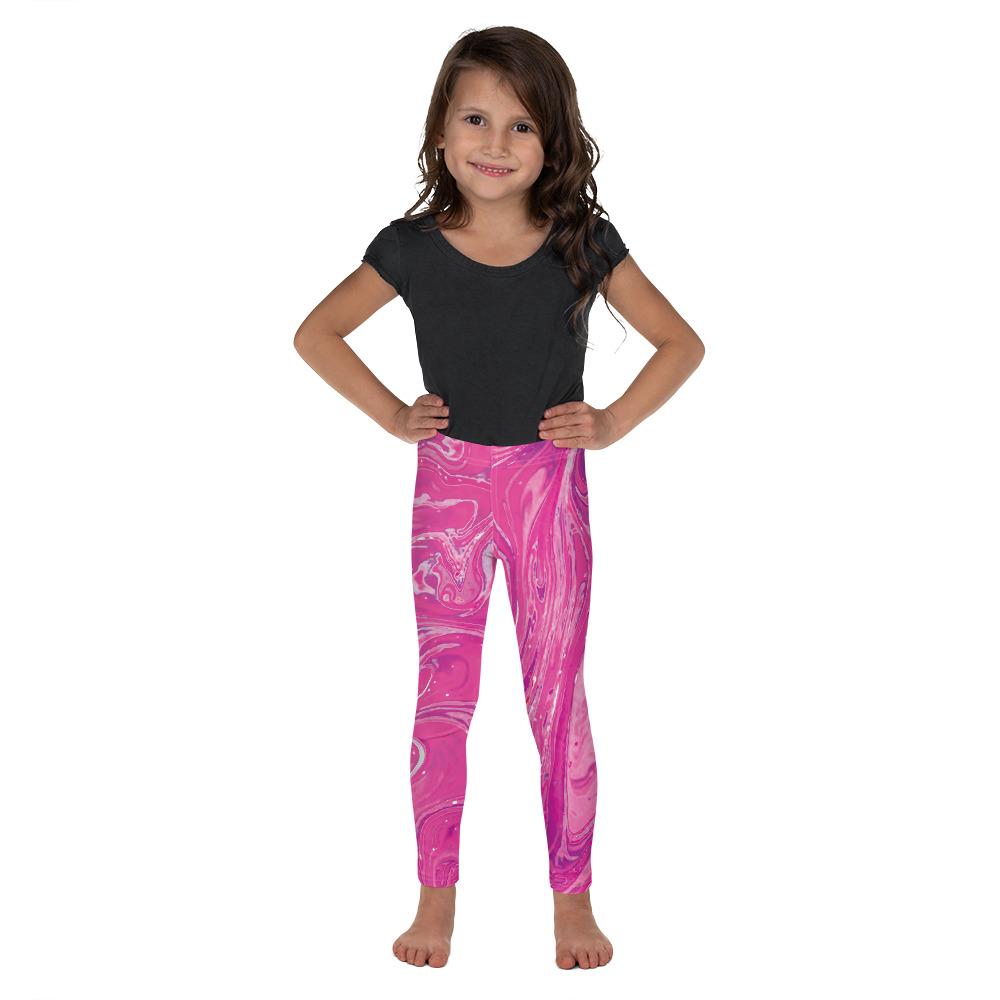 Pink Swirl Kid's Leggings Gearbunch