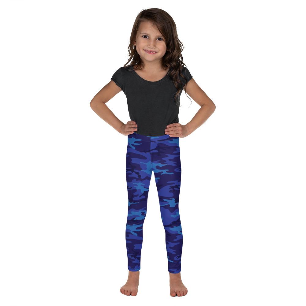 Blue Camo Kid's Leggings Gearbunch
