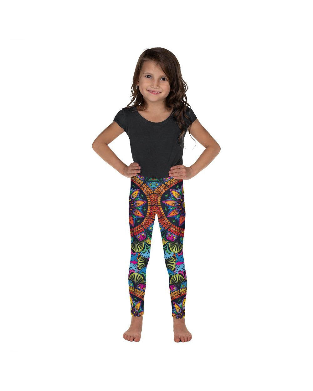 Kids Children Colorful Mandala Leggings Red/Blue | Gearbunch.com