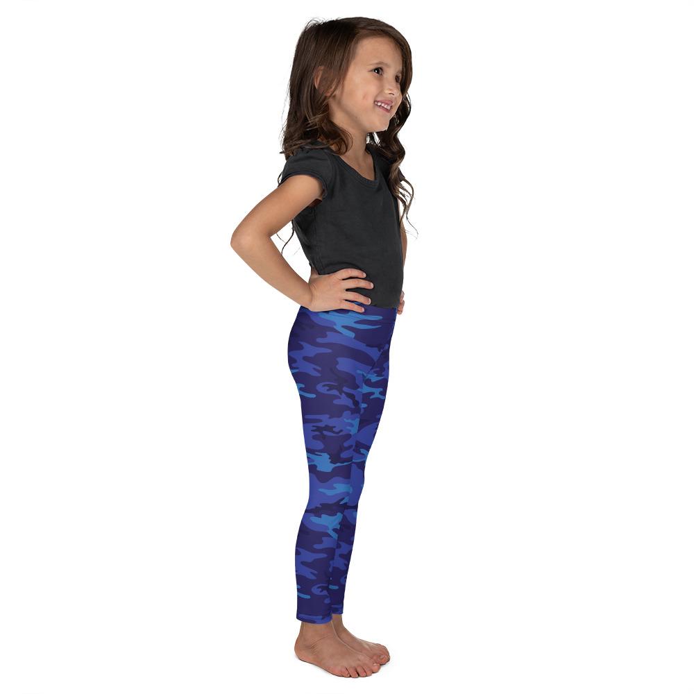 Blue Camo Kid's Leggings Gearbunch