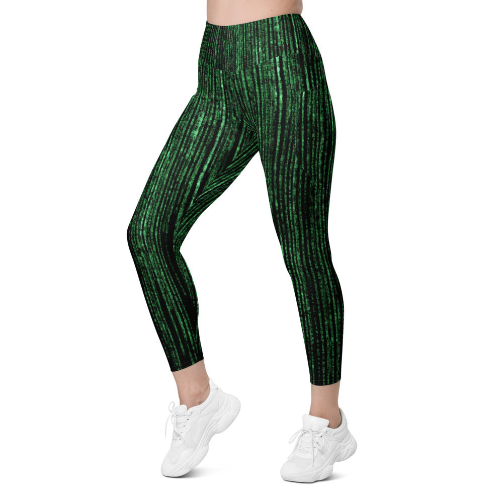 Womens Workout Matrix Inspired Leggings with Pockets | Gearbunch.com