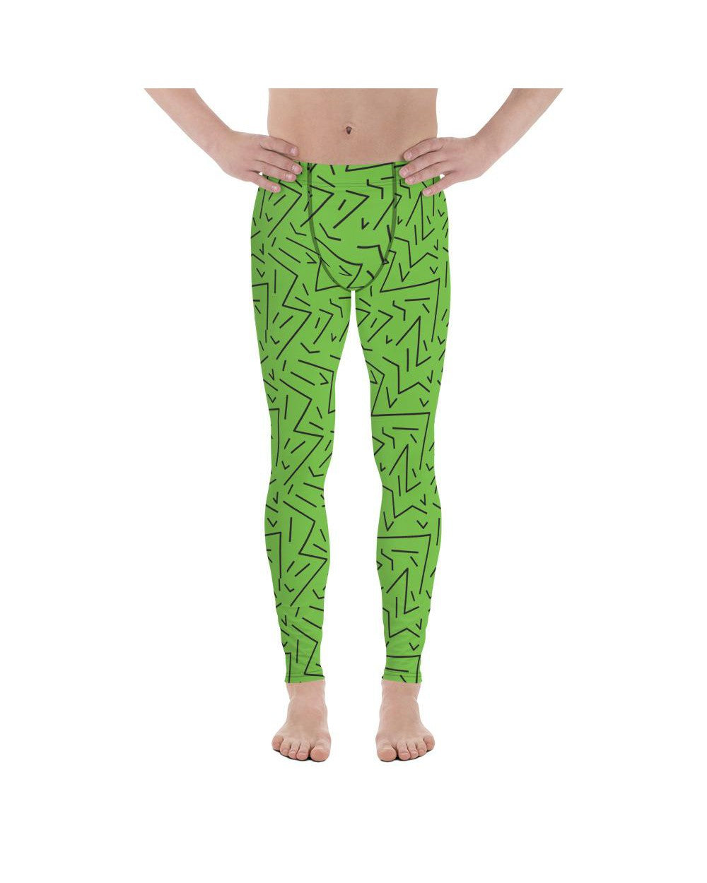 Green Black Line Meggings Gearbunch Men's Leggings