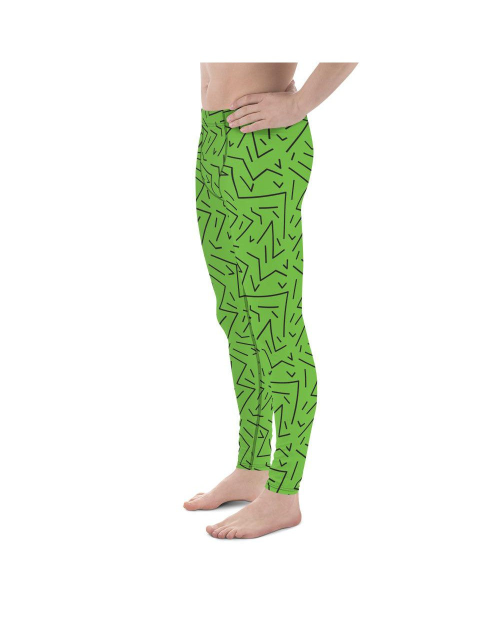 Green Black Line Meggings Gearbunch Men's Leggings
