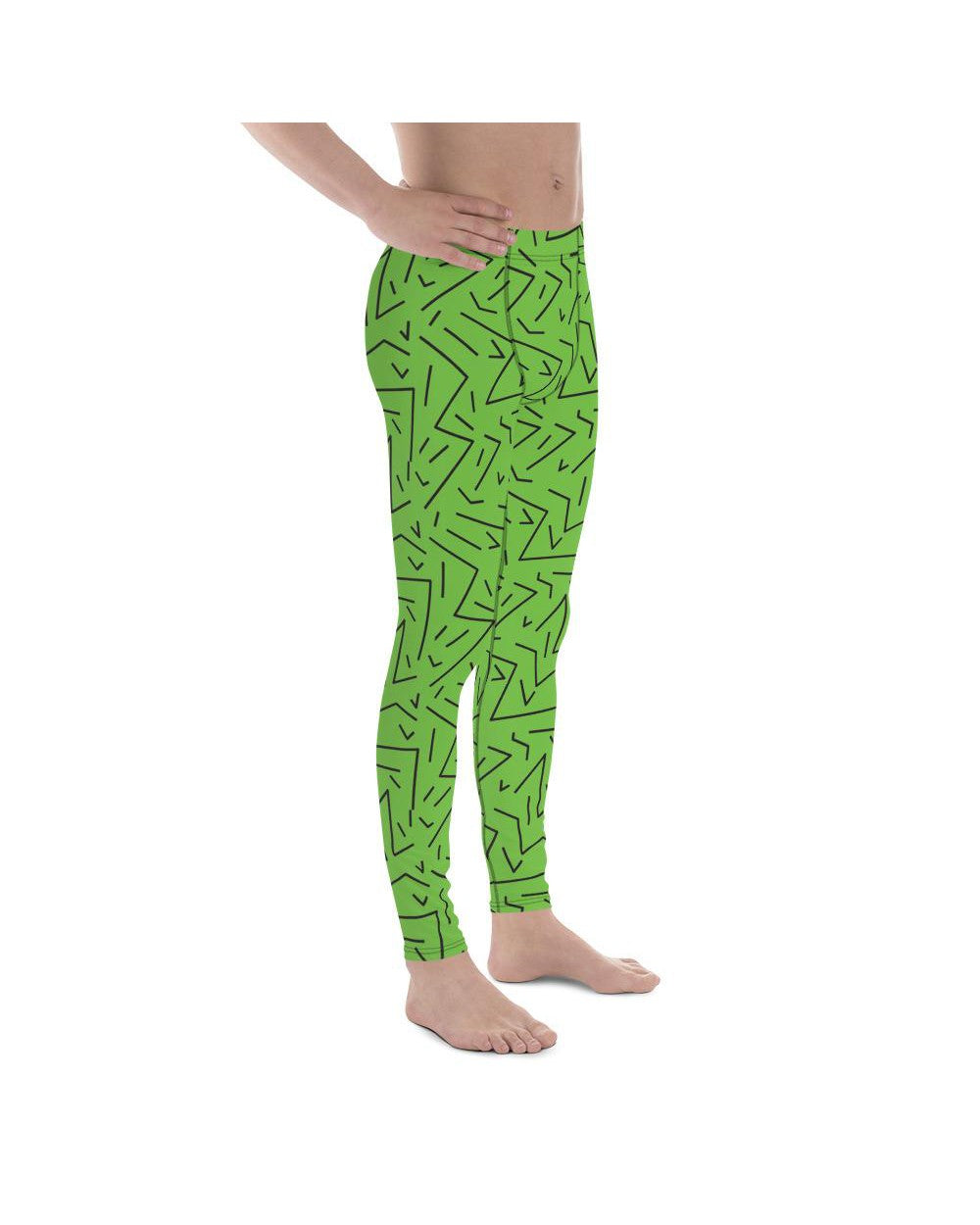 Green Black Line Meggings Gearbunch Men's Leggings