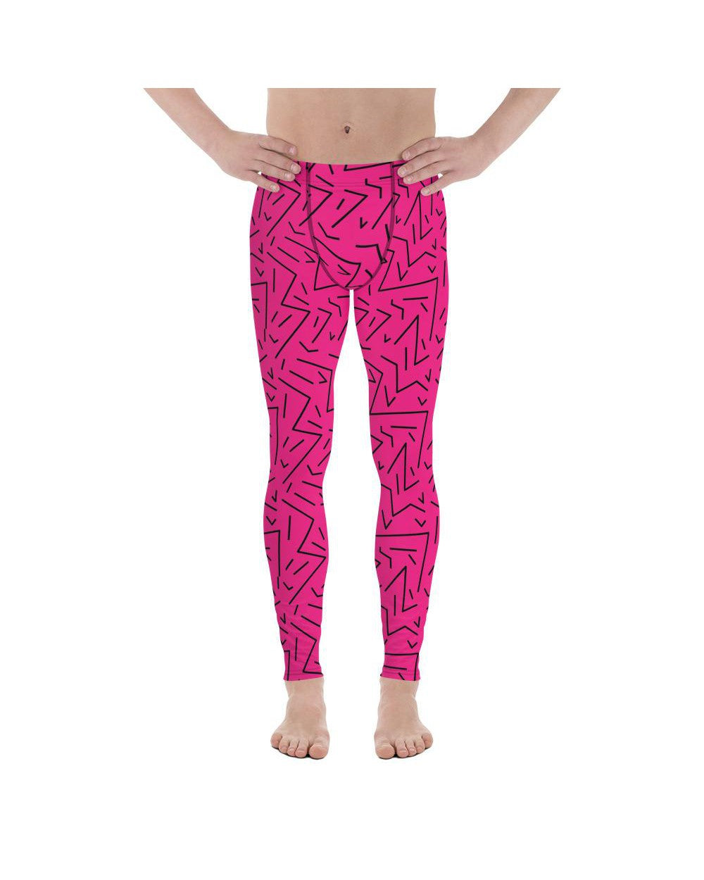 Pink Black Line Meggings Gearbunch Mens Leggings
