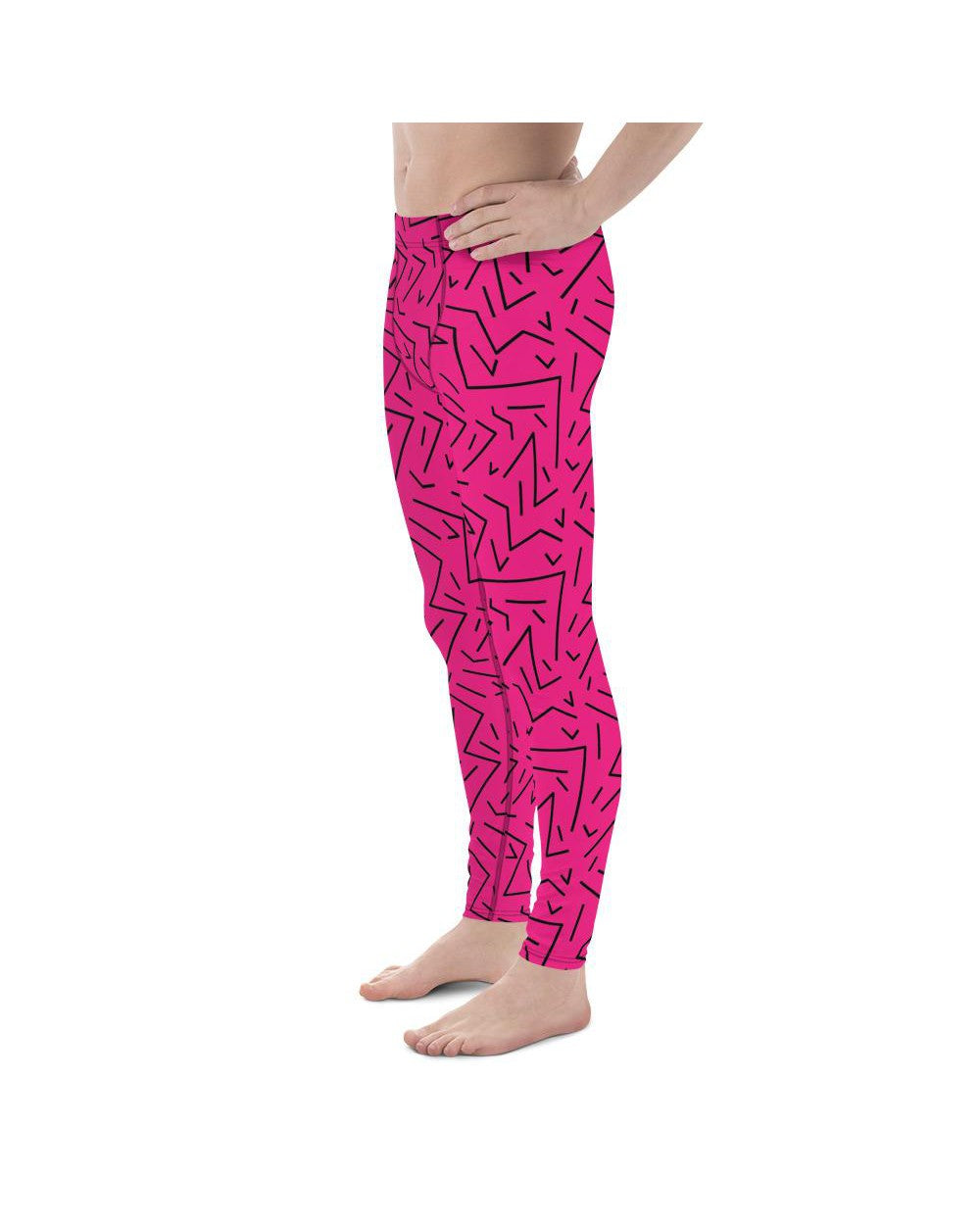 Pink Black Line Meggings Gearbunch Mens Leggings
