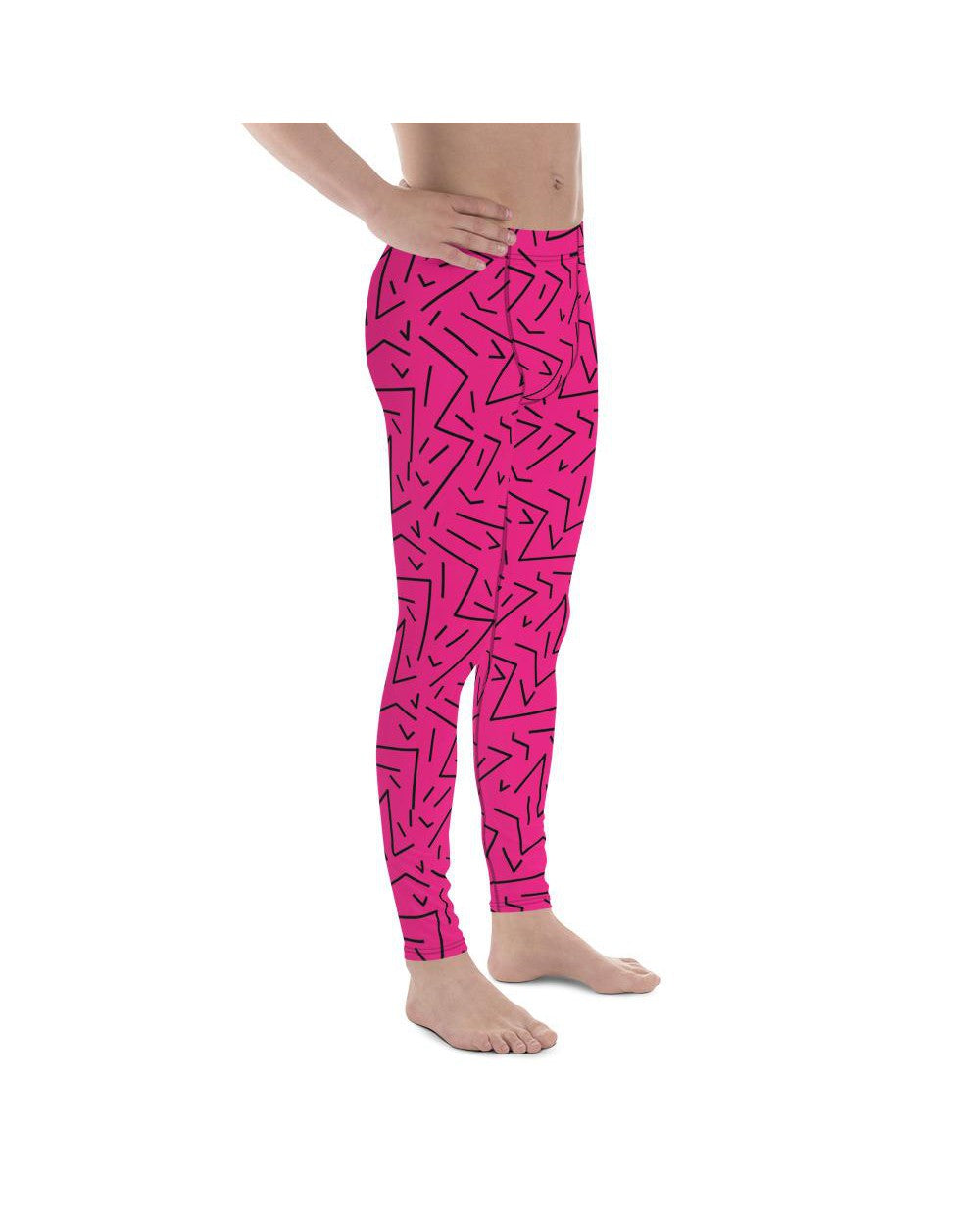 Pink Black Line Meggings Gearbunch Mens Leggings