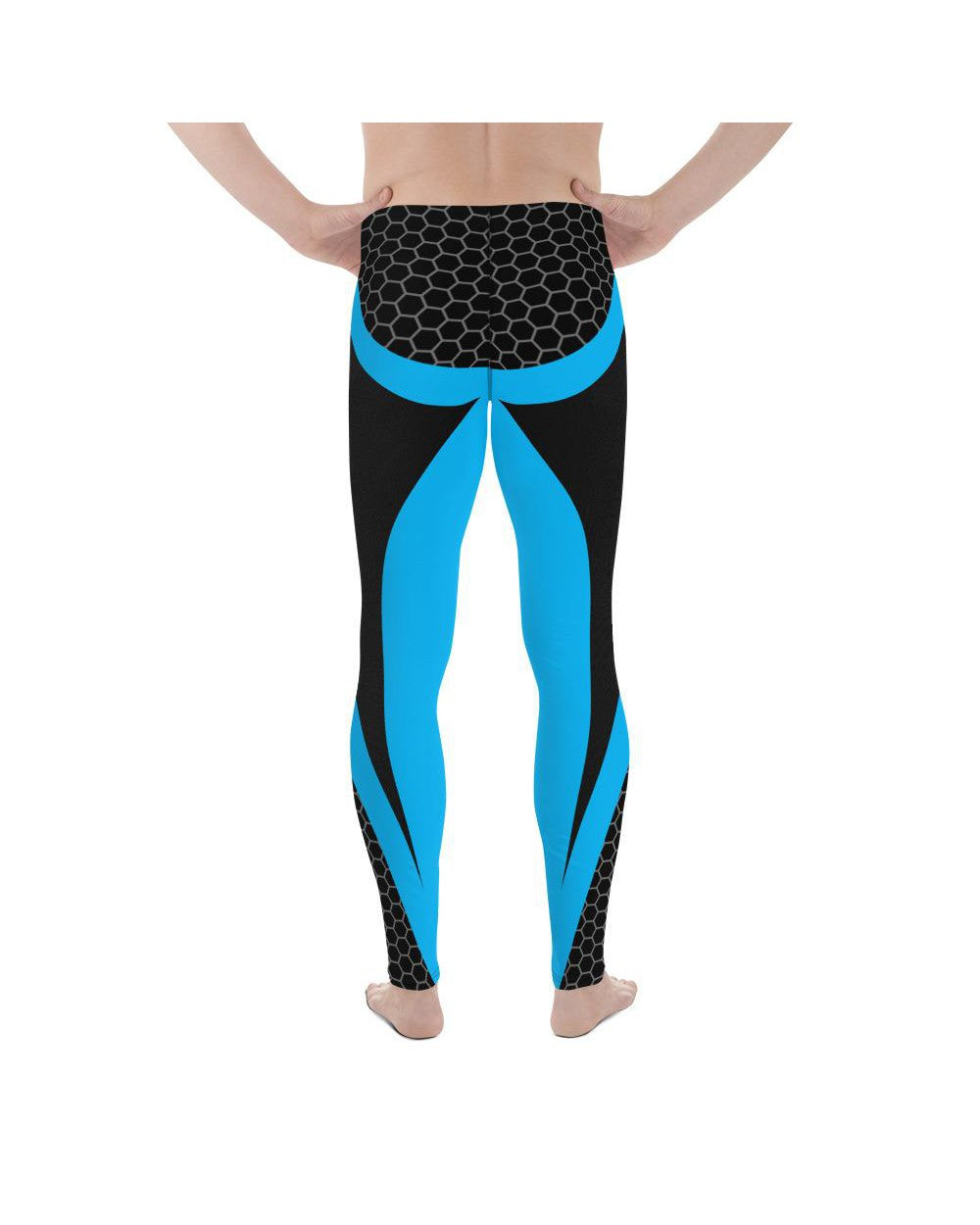 Blue Honeycomb Carbon Meggings Gearbunch Men's Leggings