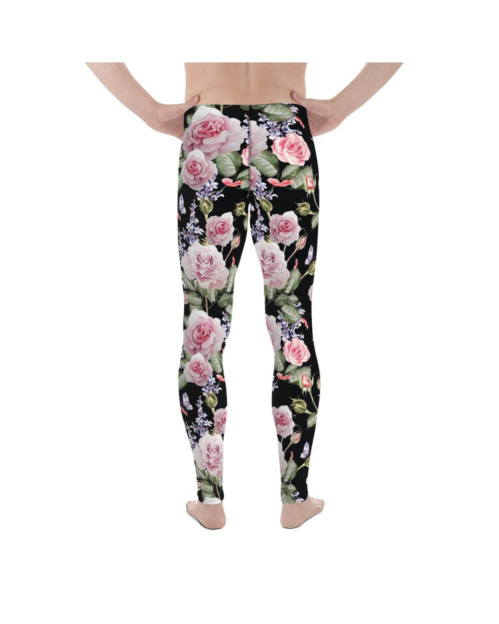 Watercolor Roses & Lavender Meggings Gearbunch Men's Leggings