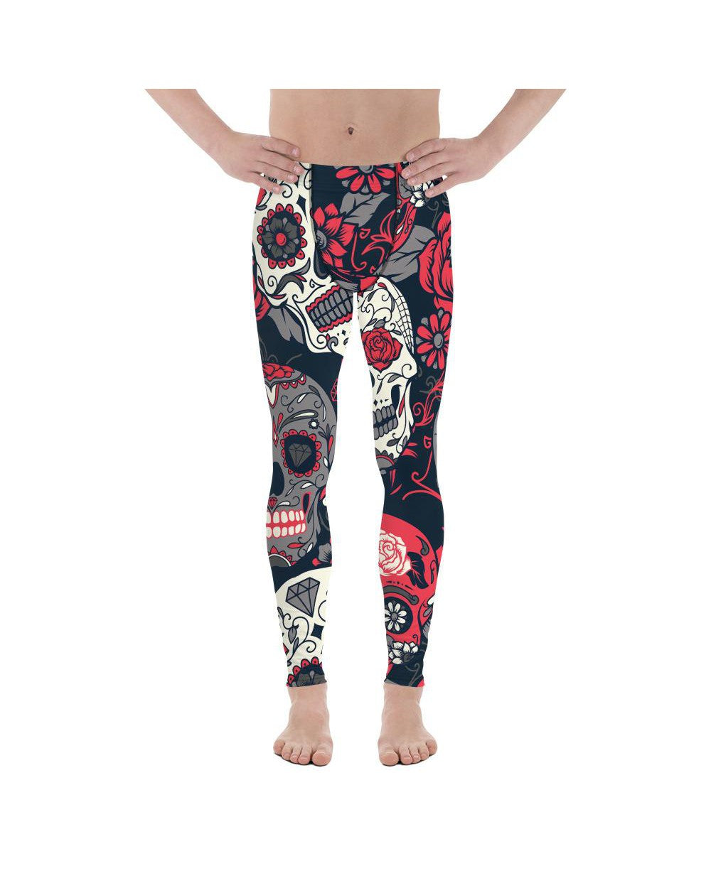 Pink Sugar Skull Meggings Gearbunch Men's Leggings
