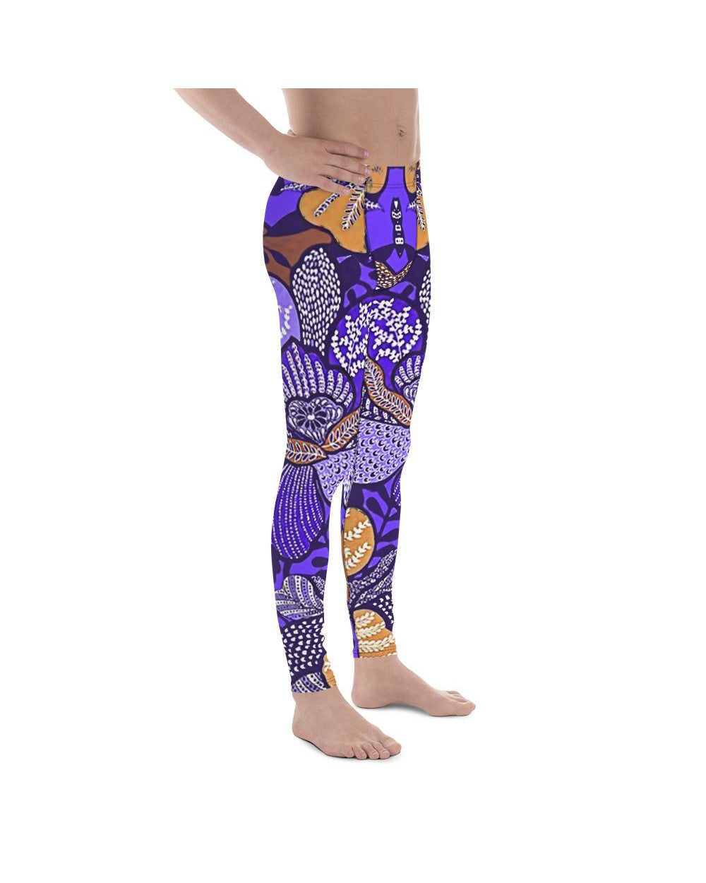 Purple Batik Floral Meggings Gearbunch
