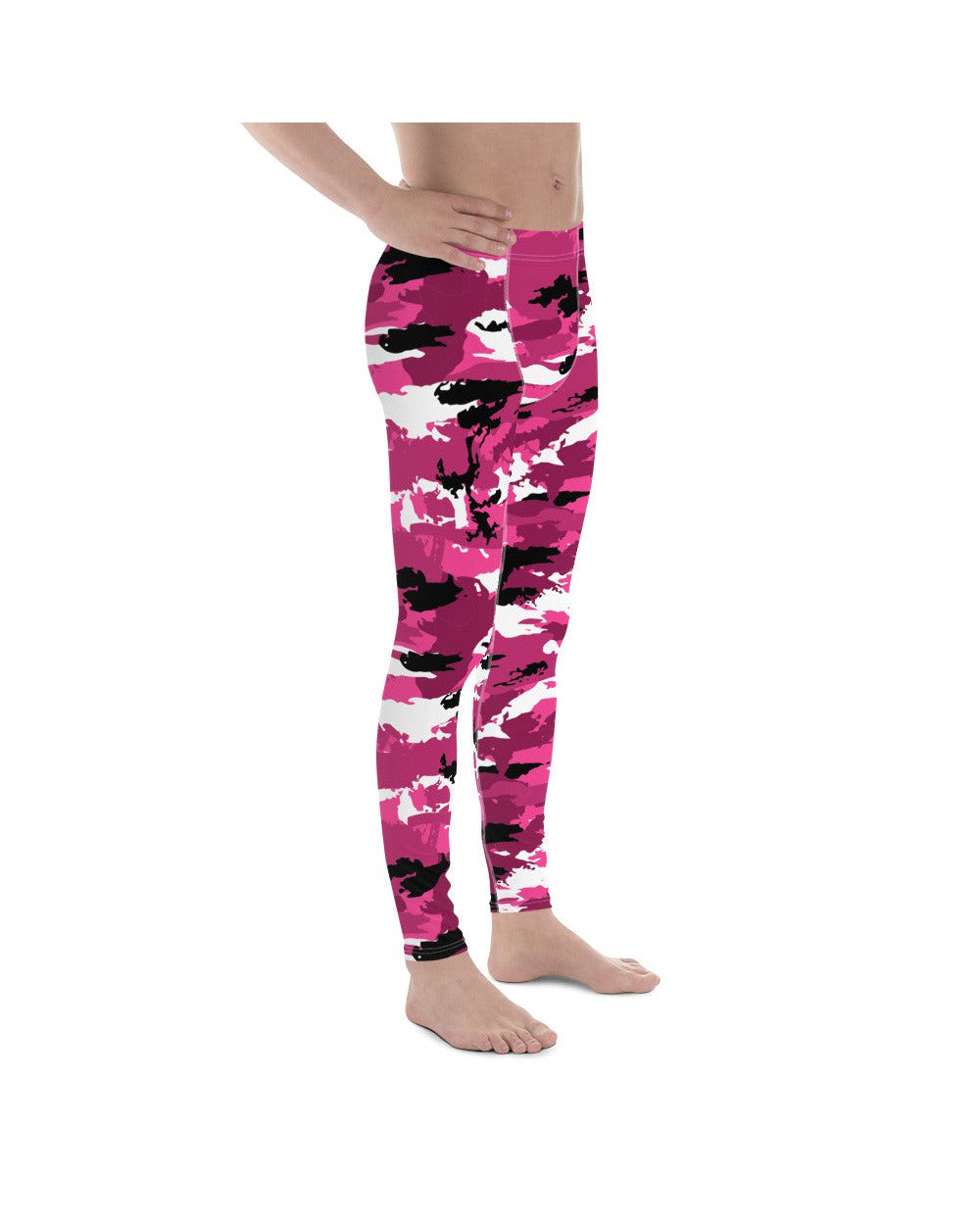 Men's Leggings Pink Camo Meggings Pink/Black/White | Gearbunch.com
