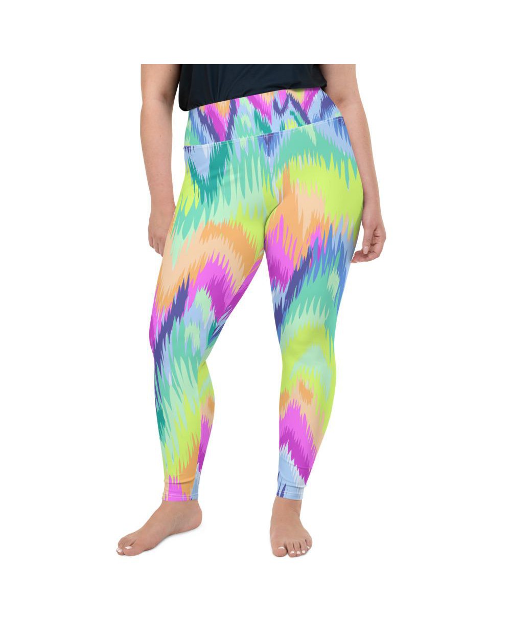 Rave Sound Wave Plus Size Leggings | GearBunch
