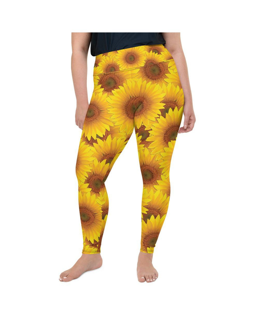Sunflower Plus Size Leggings Gearbunch