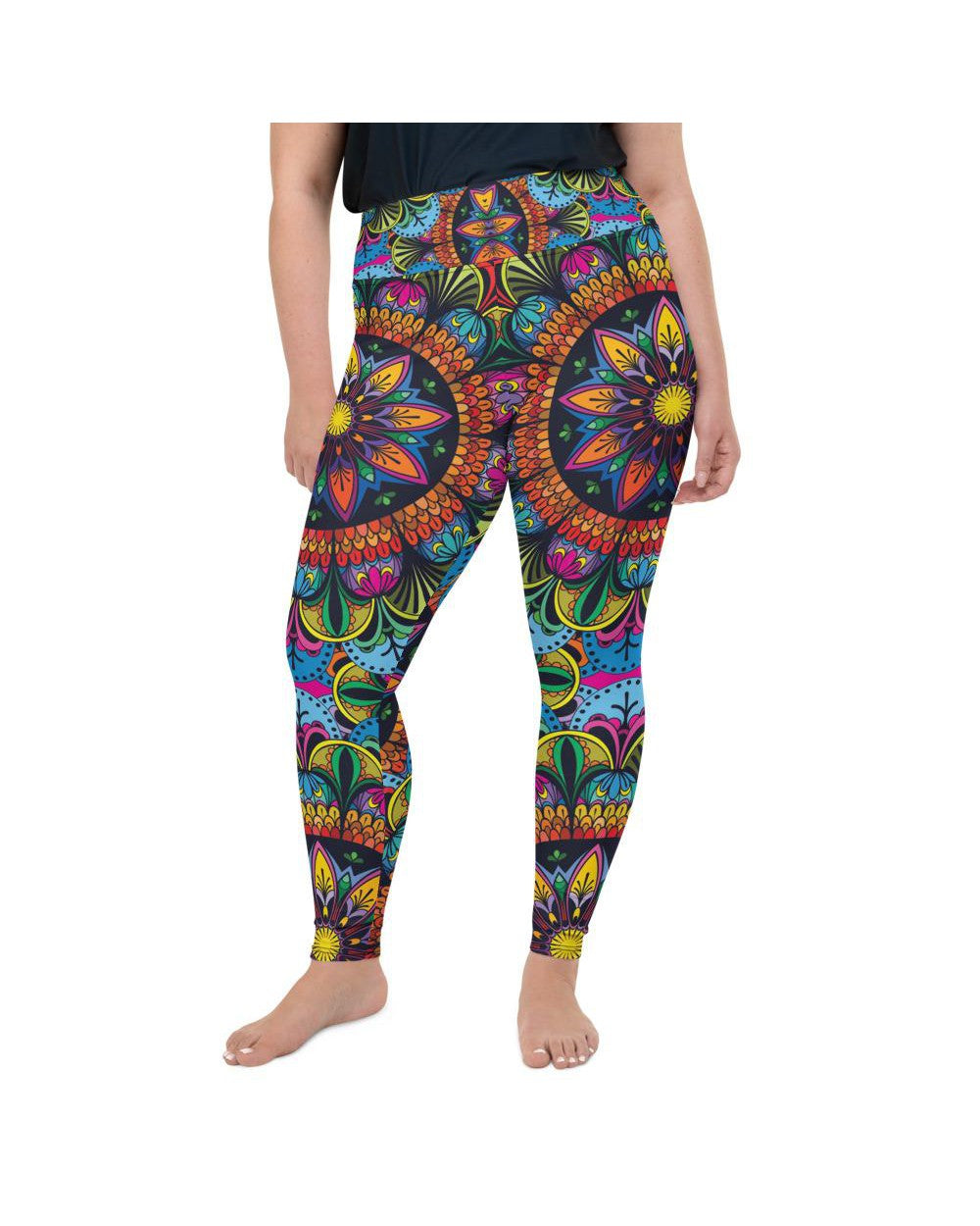 Colorful Mandala Plus Size Leggings | GearBunch