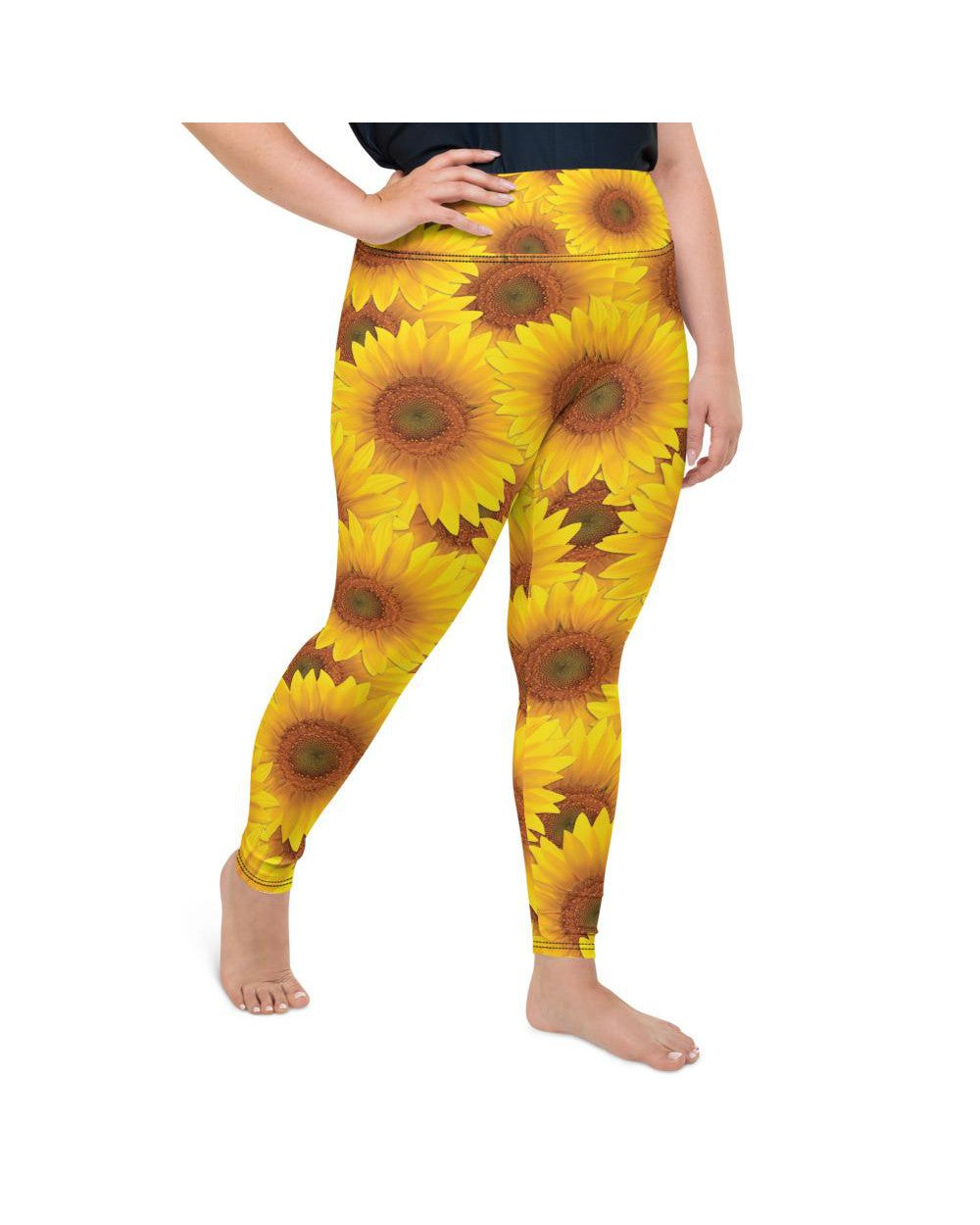 Sunflower Plus Size Leggings Gearbunch