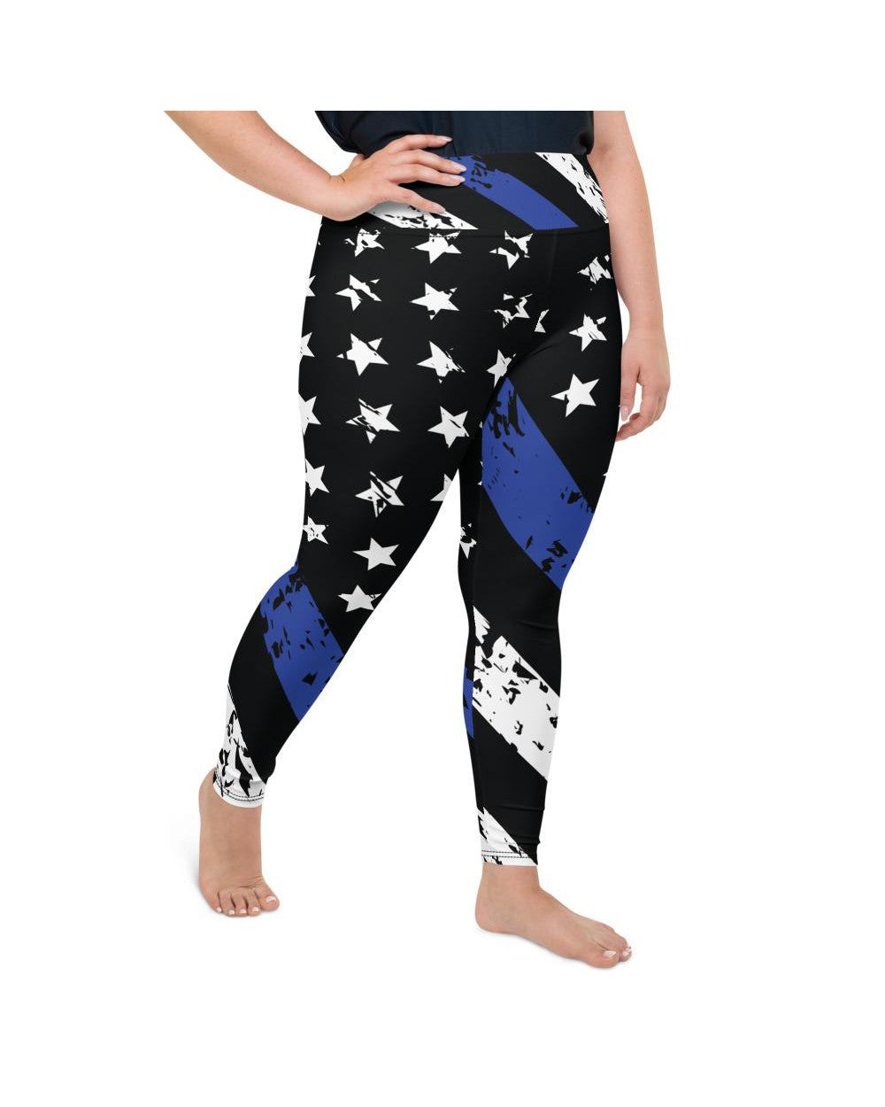 Thin Blue Line Plus Size Leggings | GearBunch