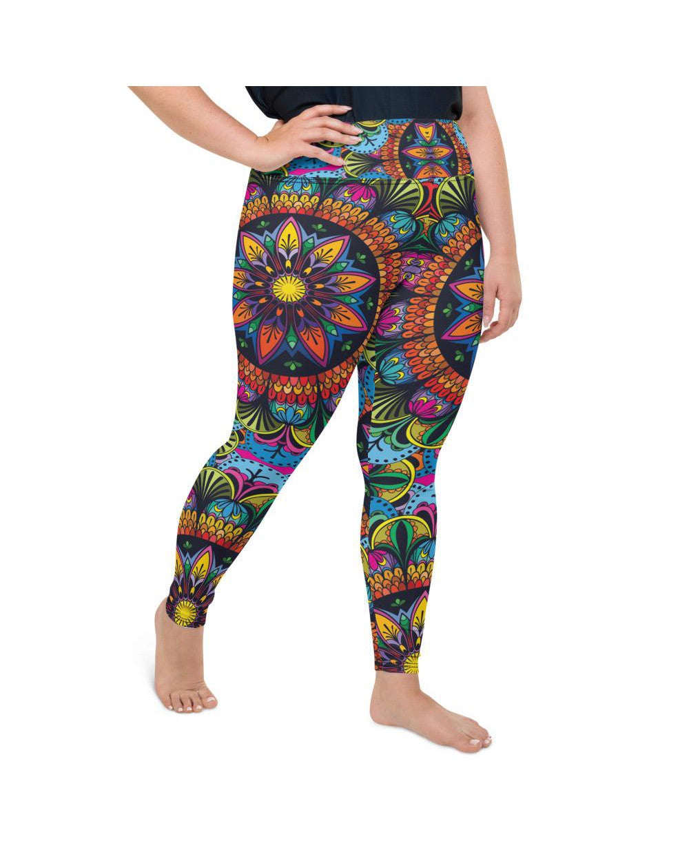 Colorful Mandala Plus Size Leggings | GearBunch
