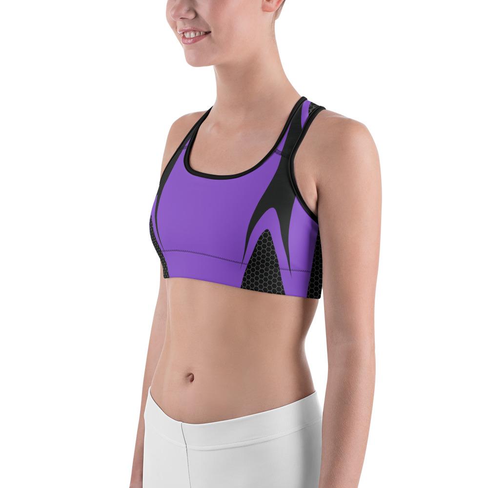 Purple Honeycomb Carbon Sports Bra Gearbunch