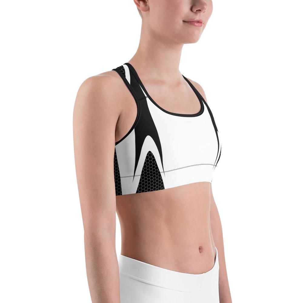 Black & White Honeycomb Carbon Sports Bra Gearbunch