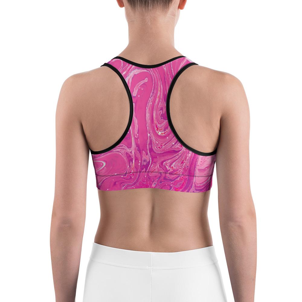 Pink Swirl Sports Bra Gearbunch