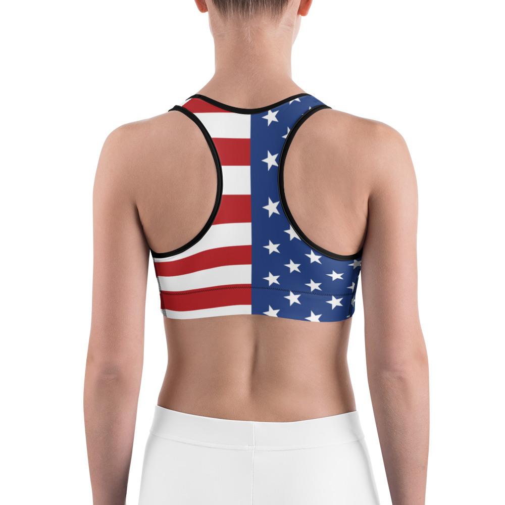 USA Stars & Stripes Sports Bra Gearbunch