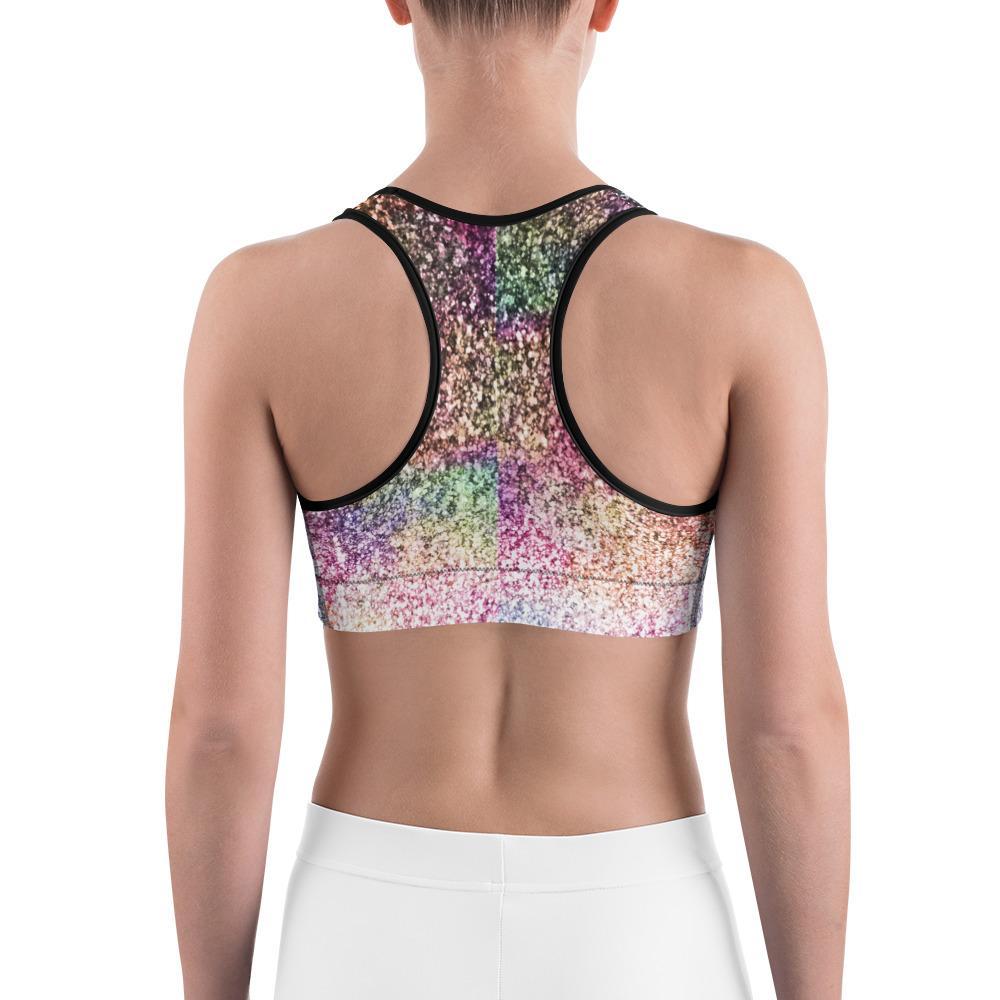 Colorful Sparkles Sports Bra Gearbunch
