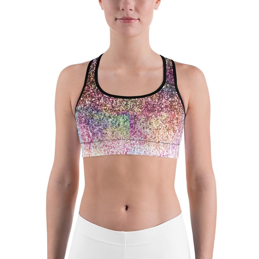 Colorful Sparkles Sports Bra Gearbunch