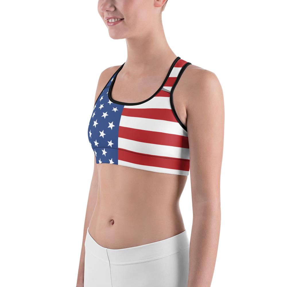 USA Stars & Stripes Sports Bra Gearbunch