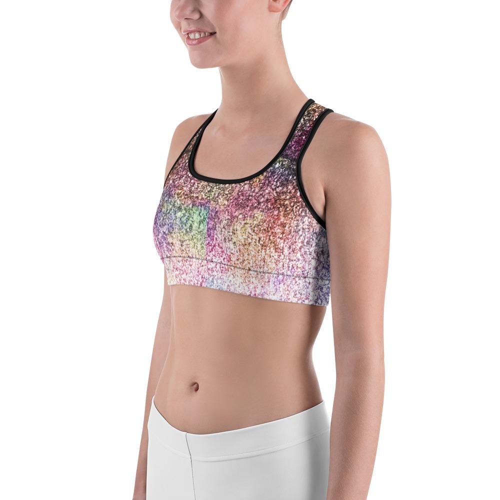 Colorful Sparkles Sports Bra Gearbunch