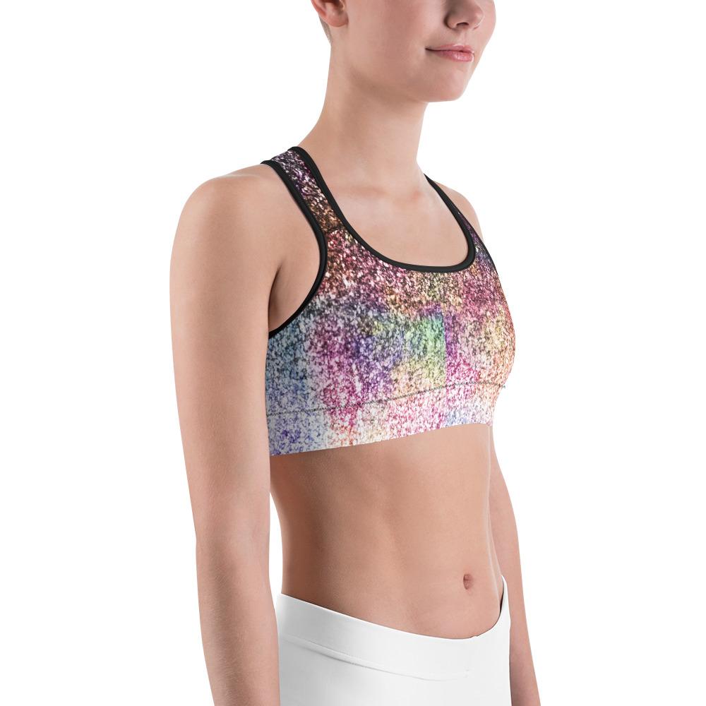 Colorful Sparkles Sports Bra Gearbunch