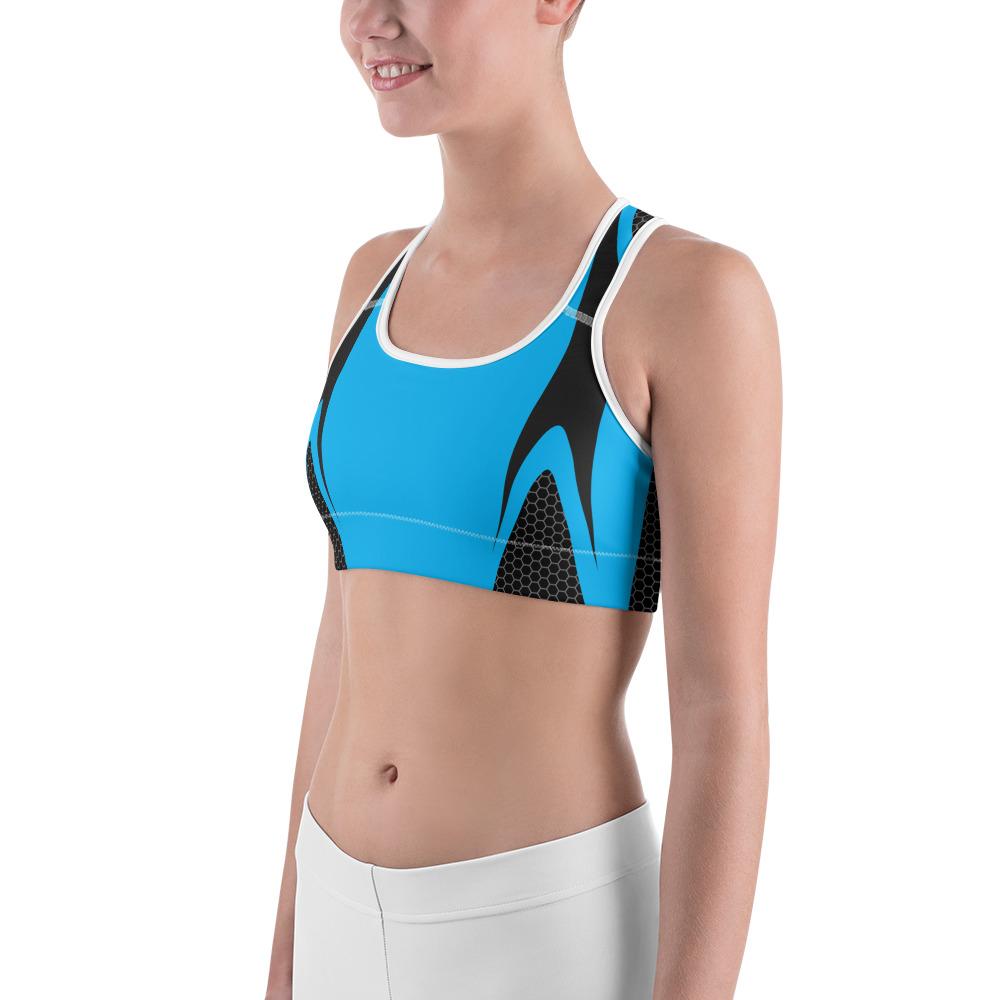 Blue Honeycomb Carbon Sports Bra Gearbunch