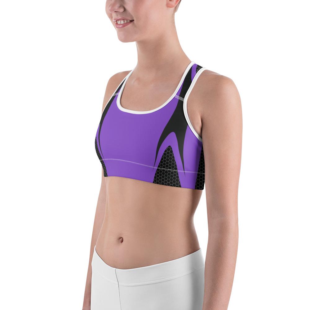 Purple Honeycomb Carbon Sports Bra Gearbunch
