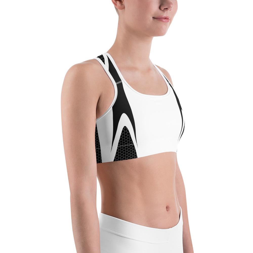 Black & White Honeycomb Carbon Sports Bra Gearbunch