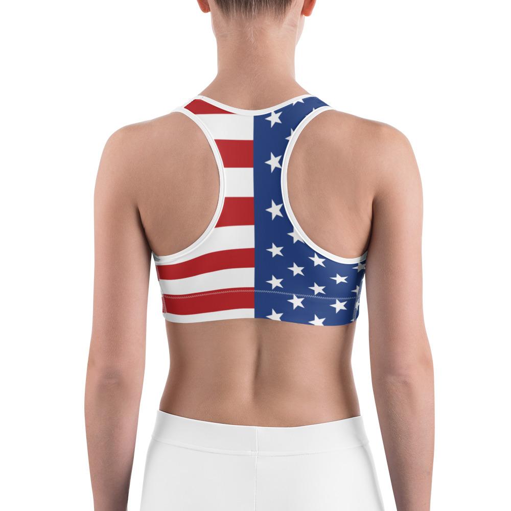 USA Stars & Stripes Sports Bra Gearbunch