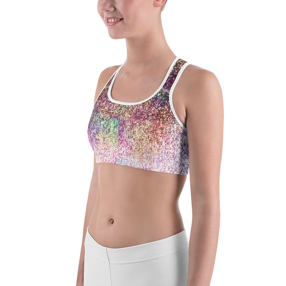 Colorful Sparkles Sports Bra Gearbunch